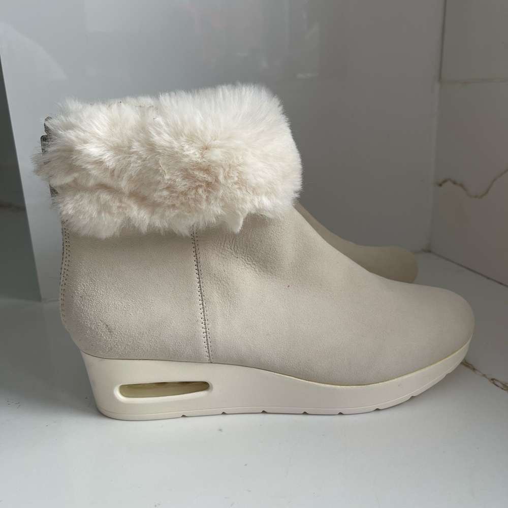 DKNY Abri Faux Suede Wedge Booties